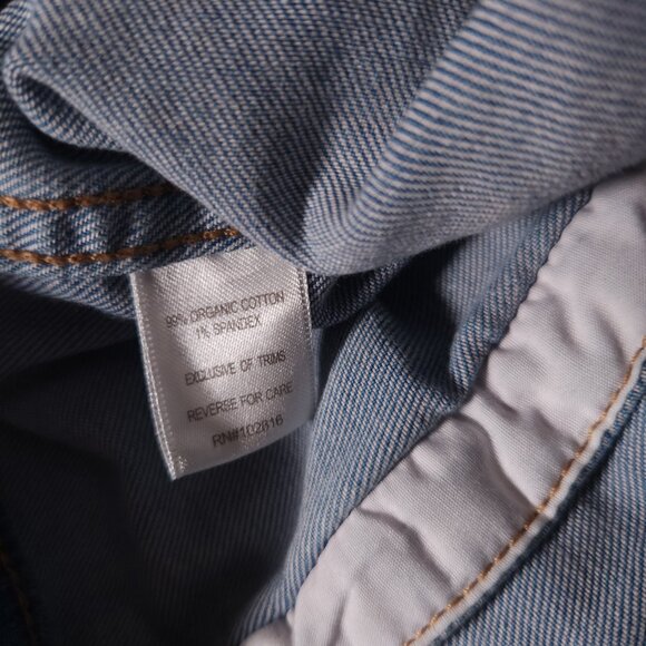 Garnet Hill Relaxed Denim Jeans Jacket Womens Size 8 Organic Cotton Blend - Picture 11 of 15